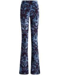 Etro - Flared Jersey And Chenille Jacquard Trousers - Lyst