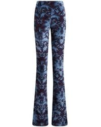 Etro - Flared Jersey And Chenille Jacquard Trousers - Lyst