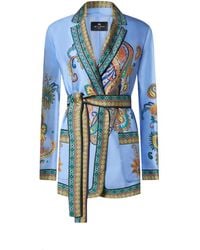 Etro - Silk Twill Dressing Gown Jacket - Lyst