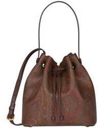 Etro - Borsa Piccola A Secchiello Arnica, Donna - Lyst