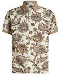 Etro - Poloshirt Mit Blumendruck, Herren, Größe - Lyst