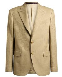Etro - Cotton-Blend Jacquard Jacket With Placed Floral Paisley Motif - Lyst