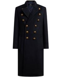 Etro - Double-Breasted Wool-Blend Cloth Coat - Lyst