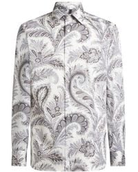 Etro - Floral Paisley Cotton Shirt - Lyst