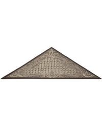 Etro - Triangular Wool Scarf With Tie Motif - Lyst