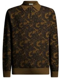 Etro - Long-Sleeved Polo Shirt - Lyst