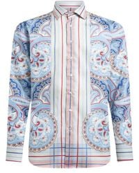 Etro - Chemise En Coton À Motif Paisley Et Rayures, Homme, Taille - Lyst