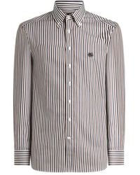 Etro - Cotton Shirt With Vertical-Stripe Pattern - Lyst