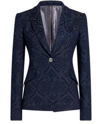 Etro - Denim Jacquard Jacket - Lyst