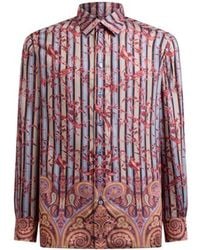 Etro - Camicia Con Stampa Uccellini, Uomo, Taglia - Lyst
