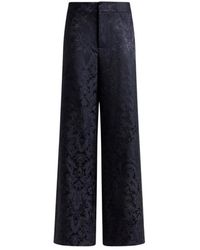 Etro - Silk-Blend Jacquard Palazzo Trousers - Lyst