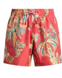 Etro - Swim Shorts With Placed Parrot And Palm Tree Print - Lyst