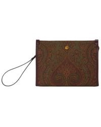 Etro - Pouch Media Jacquard Con Motivo Paisley, Donna - Lyst