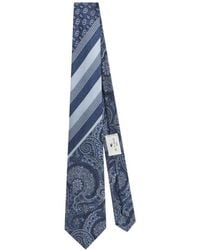 Etro - Patchwork-Effect Silk Jacquard Tie - Lyst