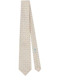 Etro - Krawatte Mit Mikro-Paisley Und Logo, Herren - Lyst
