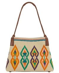 Etro - Medium Canvas Libra Tote Bag With Embroidery - Lyst
