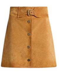 Etro - Suede Mini Skirt With Buckle - Lyst