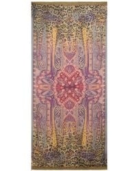 Etro - Wool-Blend Scarf With Degradé Animal Motif - Lyst