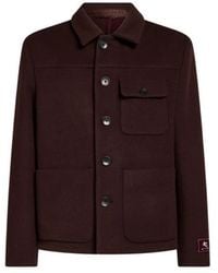 Etro - Wool And Cashmere Jacquard Overshirt - Lyst