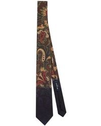 Etro - Silk Tie With Floral Paisley Motif - Lyst