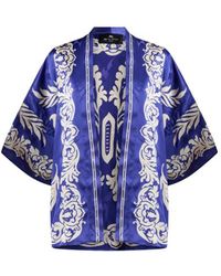 Etro - Floral Jacquard Kesa Robe - Lyst