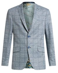 Etro - Blazer Aus Einer Leinen-Baumwoll-Mischung Mit Karos, Herren, Größe - Lyst