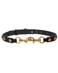 Etro - Leather Pony Belt With Diamond-Shaped Studs - Lyst