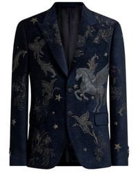 Etro - Chenille Jacquard Single-Breasted Jacket With Pegaso Motif - Lyst