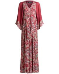 Etro - Robe Longue À Imprimé Paisley Fleuri, Femme, Taille - Lyst