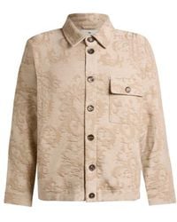 Etro - Knit Cotton Shacket With Leafy Motif - Lyst