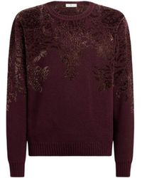 Etro - Wool-Blend Jacquard Sweater With Chenille Motif - Lyst