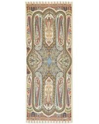 Etro - Printed Silk And Cashmere Scarf - Lyst