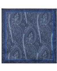 Etro - Printed Silk Pocket Square - Lyst