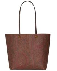 Etro - Cabas Essential Avec Pochette Modèle Moyen En Arnica, Femme - Lyst