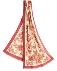 Etro - Wool, Cashmere And Silk Scarf With Print - Lyst