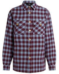 Etro - Padded Check Jacquard Overshirt, , Light - Lyst