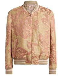 Etro - Linen Bomber Jacket With Floral Print - Lyst