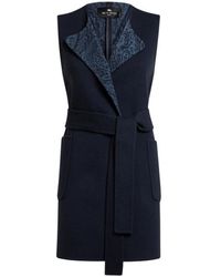 Etro - Lange Weste Aus Wolle Und Kaschmir Mit Jacquardmuster, Damen, Größe - Lyst