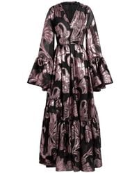 Etro - Langes Kleid Aus Fil Coupé, Damen, Größe - Lyst