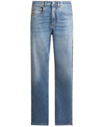 Etro - Straight-Leg Jeans With Decorative Bands - Lyst