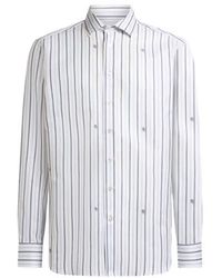 Etro - Striped Cotton Jacquard Shirt - Lyst