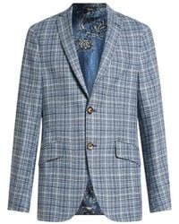 Etro - Karierter Jersey-Blazer Aus Wolle Und Baumwolle, Herren, Größe - Lyst