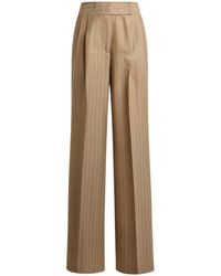 Etro - Wool Jacquard Trousers With Striped Pattern - Lyst