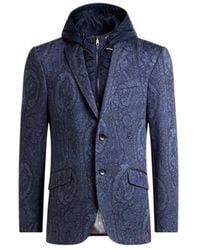 Etro - Cotton-Blend Jacquard Jacket With Arnica Motif And Bib - Lyst