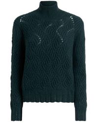 Etro - Pullover Mit Hohem Kragen Aus Kaschmir Mit Lacemuster, Damen, Größe - Lyst