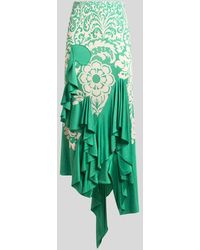 スカート ETRO SHINY JERSEY ASYMMETRIC SKIRT ETRO Printed Jersey Maxi Skirt | Red | FARFETCH