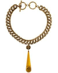 Etro - Droplet And Paisley Bee Necklace - Lyst