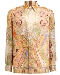 Etro - Long Paisley Shirt With Stripes - Lyst