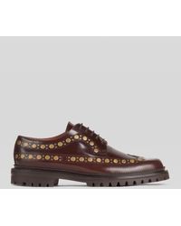Etro Leather Lace-ups With Studs - Brown