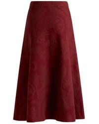 Etro - Floral Paisley Jacquard Midi Skirt - Lyst